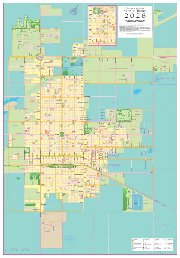 Plano actualizado de Venado Tuerto 2026